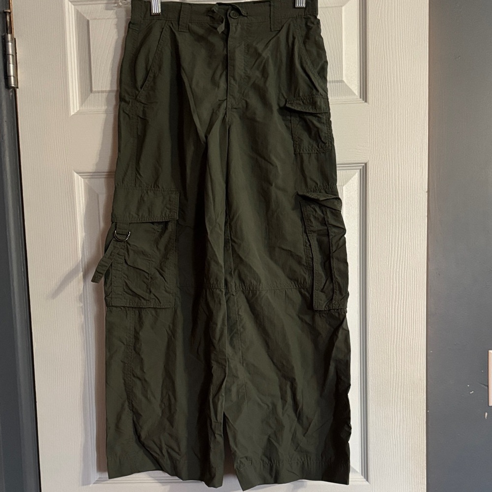 H&M Girls Dark Green Cargo Pants